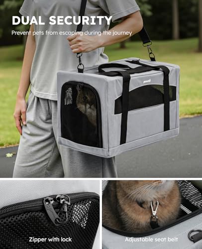 Cat Carrier Stable (Gray Regular / 16.9"L x 11.0"W x 11.0"H)