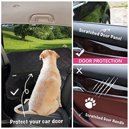2PCS Car Door Protector for Dogs Pet Car Door Cover (Black)