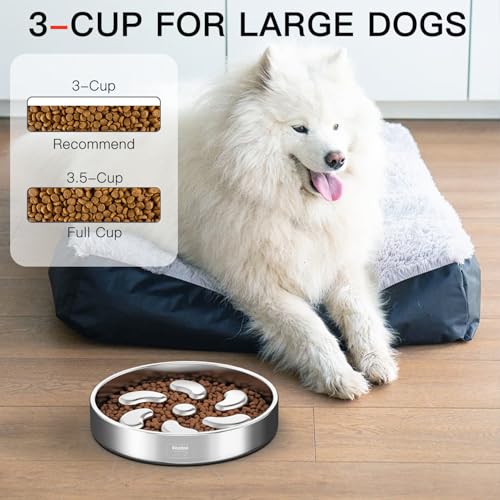 Slow Feeder Dog Bowl (Spiral-1Pack / L 3~3.5Cups)