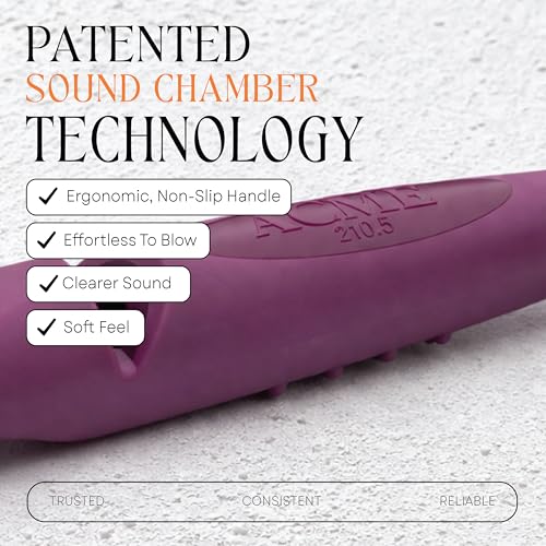 Alpha 210.5 Professional Dog Training Whistle with Enhanced Ergonomic Grip. BPA (Purple)