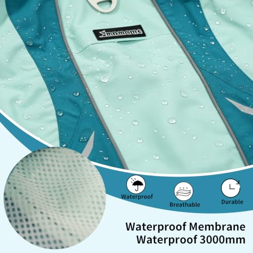 Waterproof Dog Raincoat (Light Blue&Blue / 3X-Large)