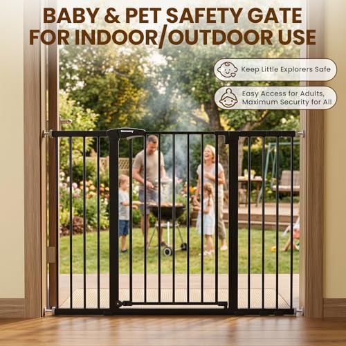 36" Extra Tall Baby Gate for Doorways (Black / 29.7-57"W x 36"H)