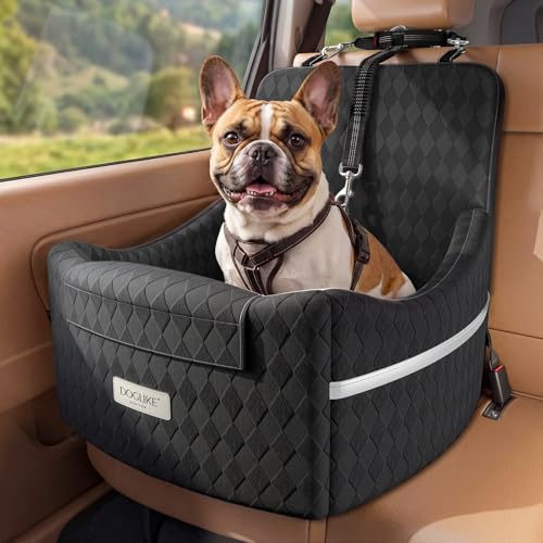 Elevated Dog Car Seat Booster for Small (Black)