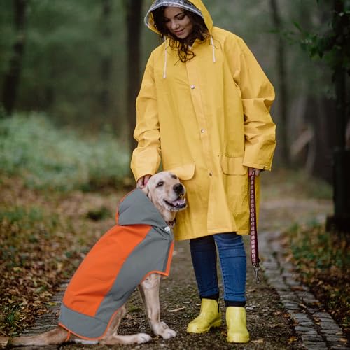 Dog Raincoats for Large Dogs (X-Large / Orange)