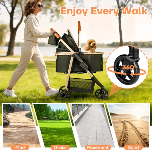 Dog Cat Stroller for Small (Black)
