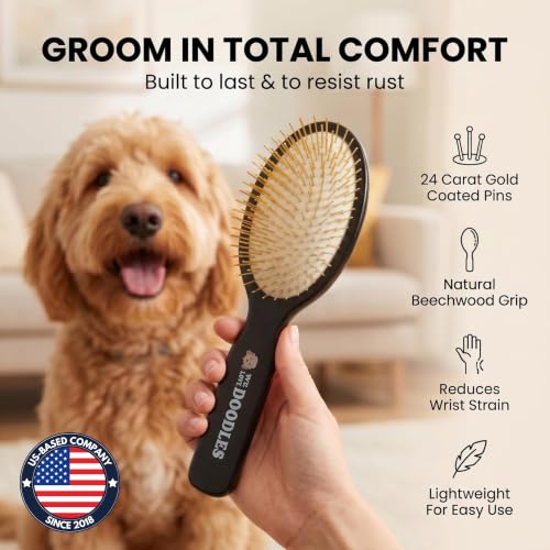 Gold Pin Brush For Dogs (Gold Pins)