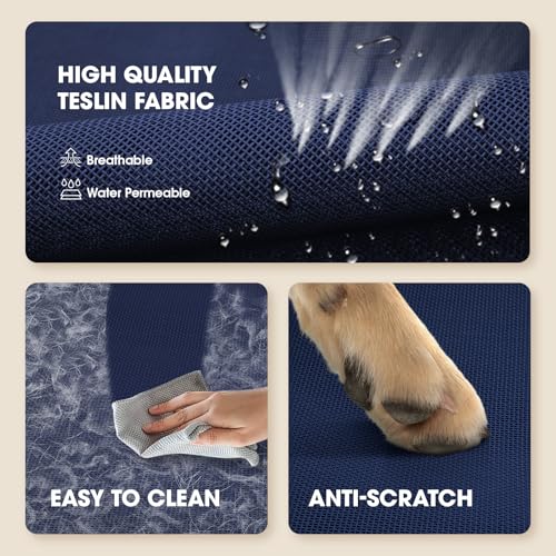 Outdoor Elevated Dog Bed for Medium Sized Dogs (M(35.50"x25.60"x8.00") / Navy Blue)