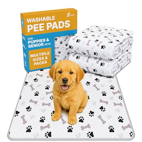Washable Pee Pads for Dogs (White / 2 Pack - 18x24)