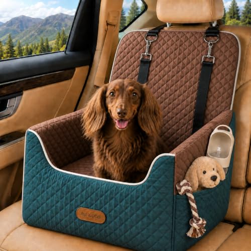 Dog Car Seat for Small (Green/Brown)