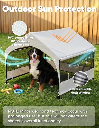 Dog House Outdoor (XXL Tent (48"D x 48"W x 39"H) / Grey)