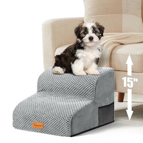High Density Foam Pet Steps 2 Tiers (Grey / 15.7*15.7*11.8)