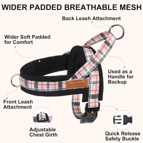 Small Dog Harness and Leash Set (Buffalo Beige / S: Chest 17.5"-22")