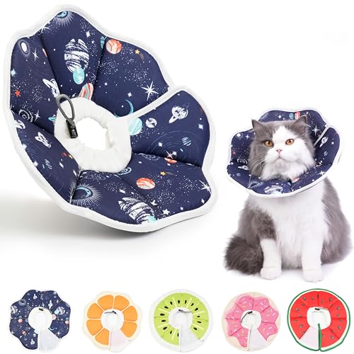 Cat Cone Collar Soft (Dark Blue / Medium)