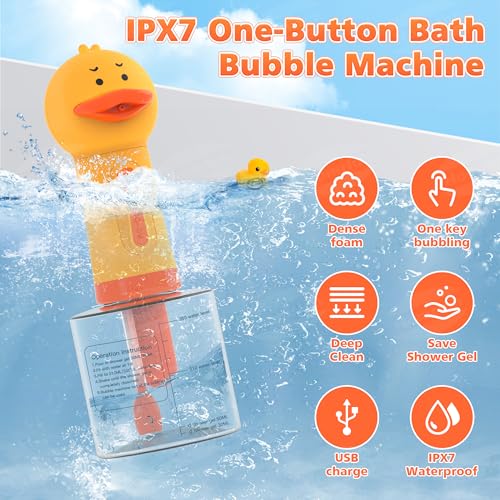 Electric Dog Soap Dispenser with Brush Dog & Cat Bathing (400ml Duck)
