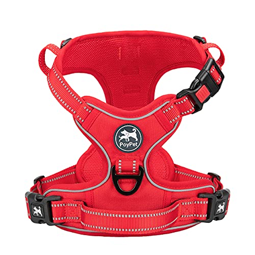 No Pull Dog Harness (XS / Red(Matching Trim))