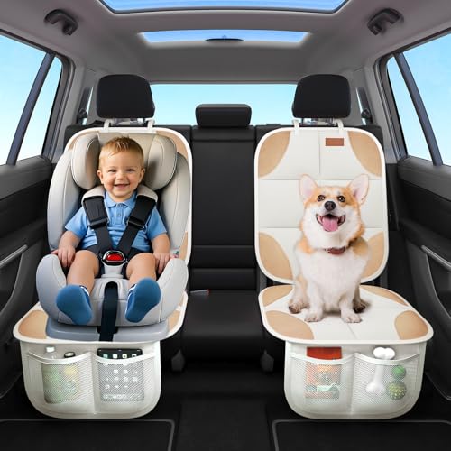 2 Pack in Gift Box Car Seat Protector (Box-Beige Brown / 2PS-Box)