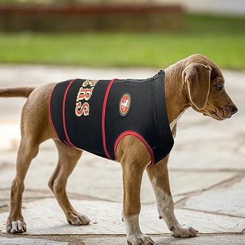 NFL SAN Francisco 49ERS Dog Anxiety Shirt Calming Soothing Solution Vest for Dogs (San Francisco 49ers / Medium)