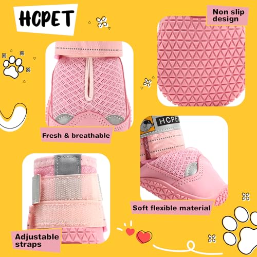 Dog Shoes for Dogs (Pink / Width 1.77 in)
