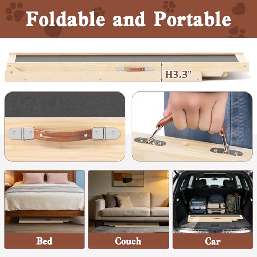 Dog Ramp for Bed Couch Car (39.4"L x 14.5"W x 3.3"H)