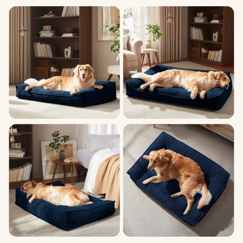 XL Orthopedic Dog Bed Large Sized Dog (Blue / 42"L x 30"W x 9.5"Th)
