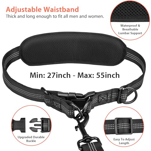 Hands Free Dog Running Leash with Waist Belt (Medium)