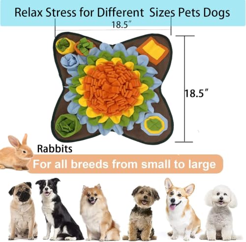 Dogs Snuffle Mat Pet Feeding Mats Puppy Sniffing Pad (Orange)