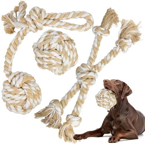 Dog Rope Toys for Large Dogs (Linen / Large)