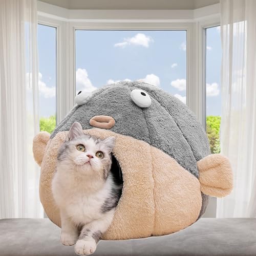 Cat Beds for Indoor Cats (XL 19.7'' / Grey)