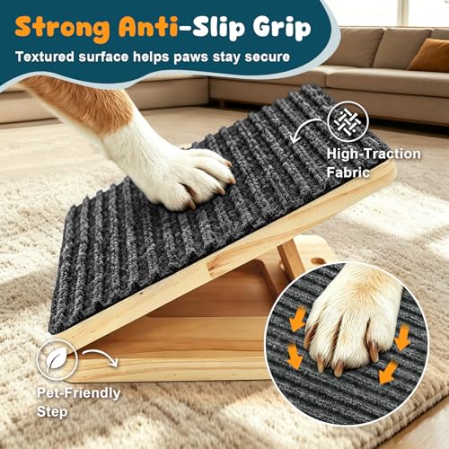 2 Pack Small Dog Ramp for Stairs (Gray / 2)