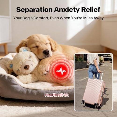 PetPrime Dog Plush Toy with Heartbeat for Puppies (Beige)