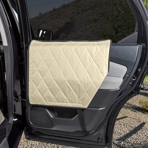 Heavy Duty Car Door Protector for Dogs (Tan / Large)