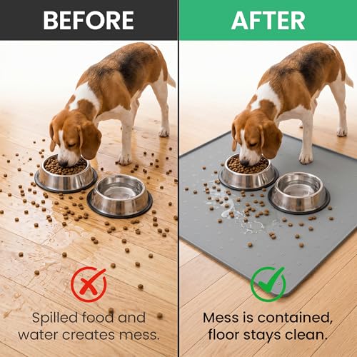 Silicone Pet Feeding Mat (dark grey / 26*26)