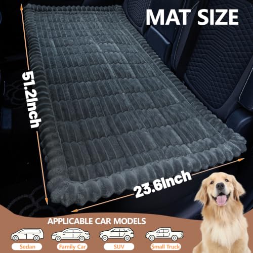 Dog Car Seat Waterproof Bed Cover Back Seat Dark Gray 23.6”x51” (Dark Gray / 23.6”x51”)