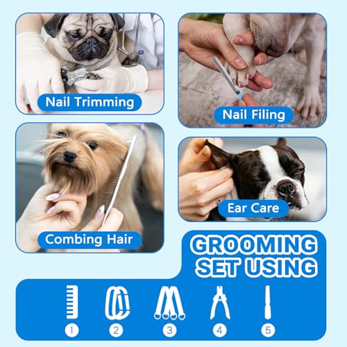 Dog Grooming Hammock for Medium Dogs (M（ Legs Spacing：6.3"-14.0" / Max W：45LBS ） / Grey)