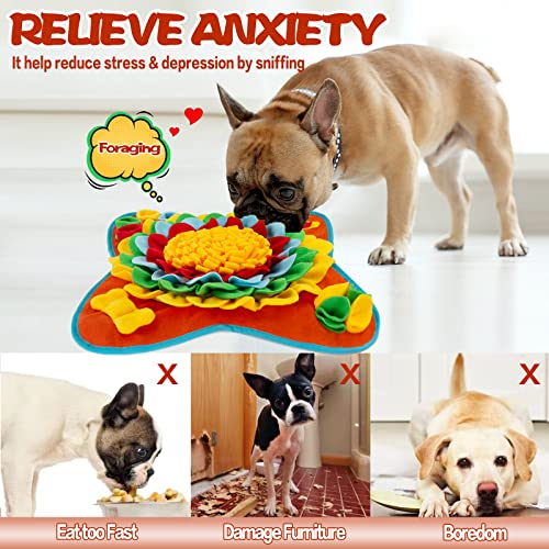 Snuffle Mat for Dogs Pet Treats Feeding Mat for Small (Blue)