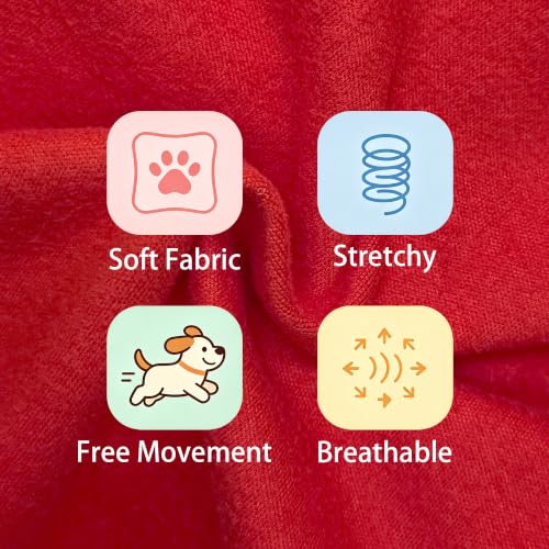 Fleece Dog Hoodie with Leash Hole for Small to Large Dog (Red / XX-Large)