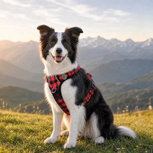 Plaid Dog Harness Small (S / Checkered Red)