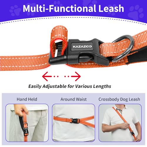 Hands Free Dog Leash by Kazazoo (OrangeM / M)