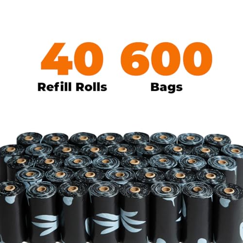 GRS Poop Bags for Dogs (GRS Black / 600 Bags)