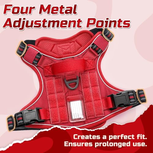 Tactical Dog Harness for Medium (Red / Medium)
