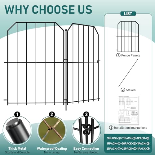 Garden Fence Total 19ft (Square arch)