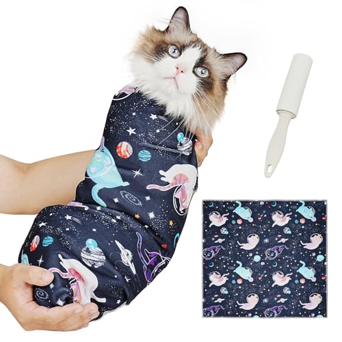 Cat Grooming Wrap for Nail Trimming (XL-31.5in ( Weight:＜ 25lbs ) / Space)