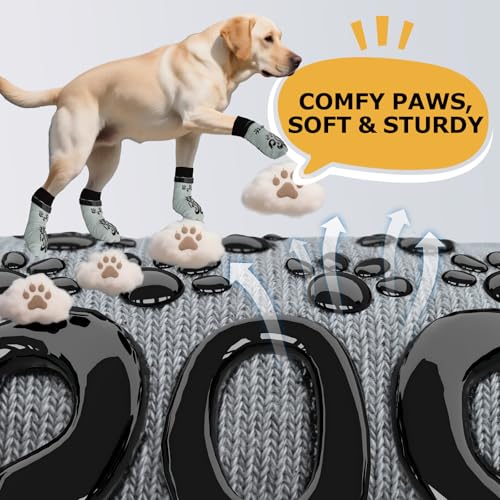 8Pcs Dog Socks for Outside (S(Pack of 8))