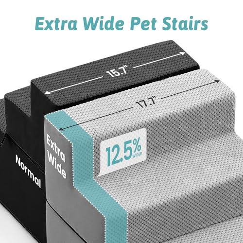Dog Stairs for Small Dogs (Grey / 17.7x23.6x17.7 inch)