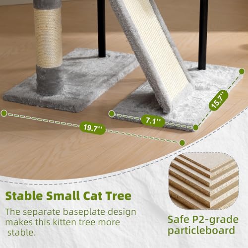 Cat Tree Tower for Indoor Cats (47.24 inches / Light gray)