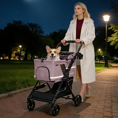 Dog Stroller with No (Pink)