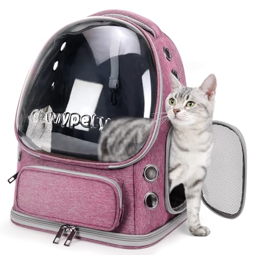 Cat Backpack Carrier Large Space Bubble Backpack up to 12lbs Pink (Pink)