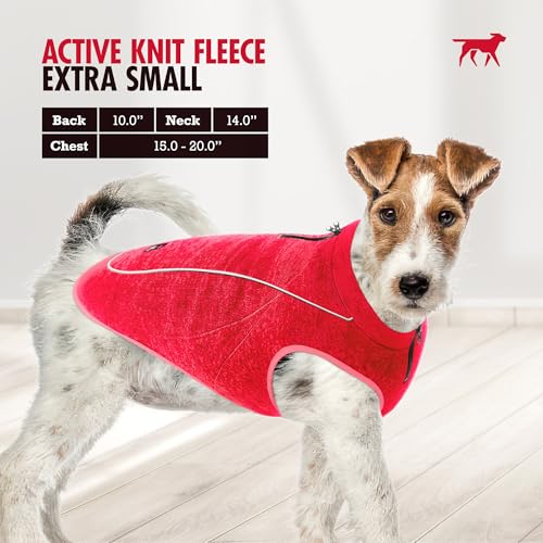 Insulated Fleece Sweater for Dogs (X-Small / Heather Red)