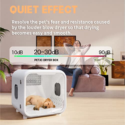 Automatic Pet Dryer Box for Cats and Small Dogs (white-Standard)