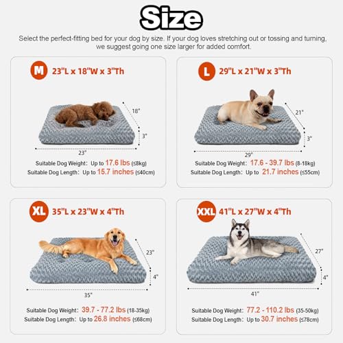 Dog Bed Medium Size (Dark Grey / 23"L x 18"W x 3"Th)